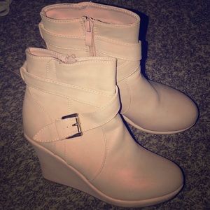 Ankle wedge booties